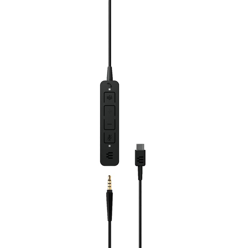 EPOS ADAPT 165T II Kuuloke + mikrofoni 3,5 mm jakkiliitin, USB-C Microsoft Teamsille, Optimoitu UC:lle Stereo Musta