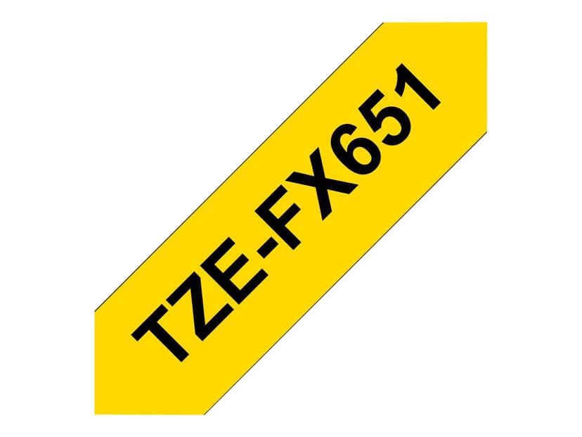 Brother Tape 24mm TZe-FX651 Svart/Gul Flexibel
