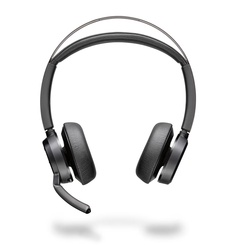 Poly Voyager Focus 2 UC MS Teams Hodesett USB-A via Bluetooth-adapter Svart