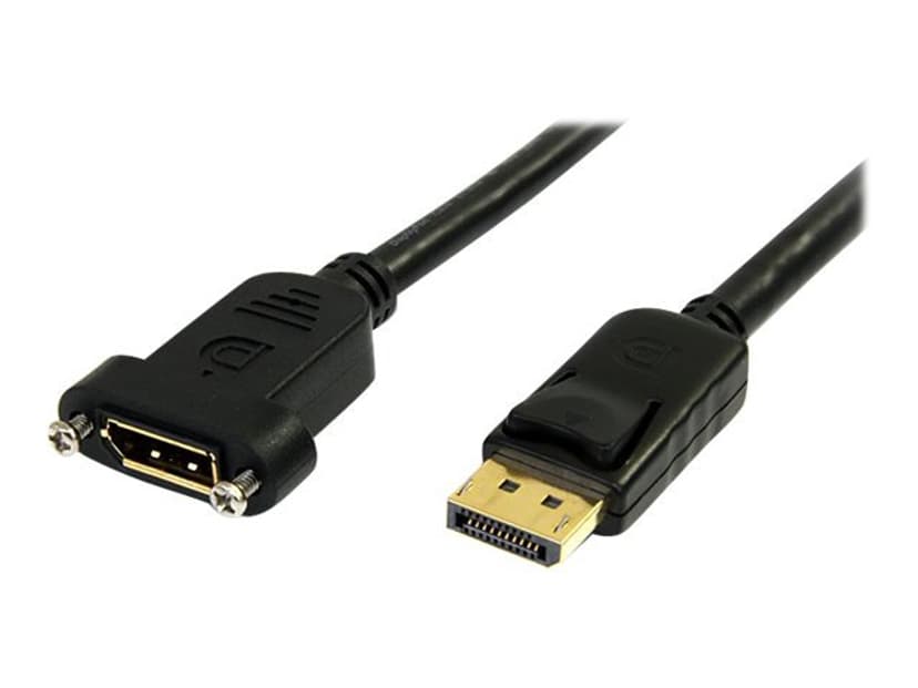 Startech .com 3 ft / 91 cm 20 pin DP DisplayPort Extension Panel Mount Cable 0.91m 20 nastan näyttöporttiliitin Uros 20 nastan näyttöporttiliitin Naaras