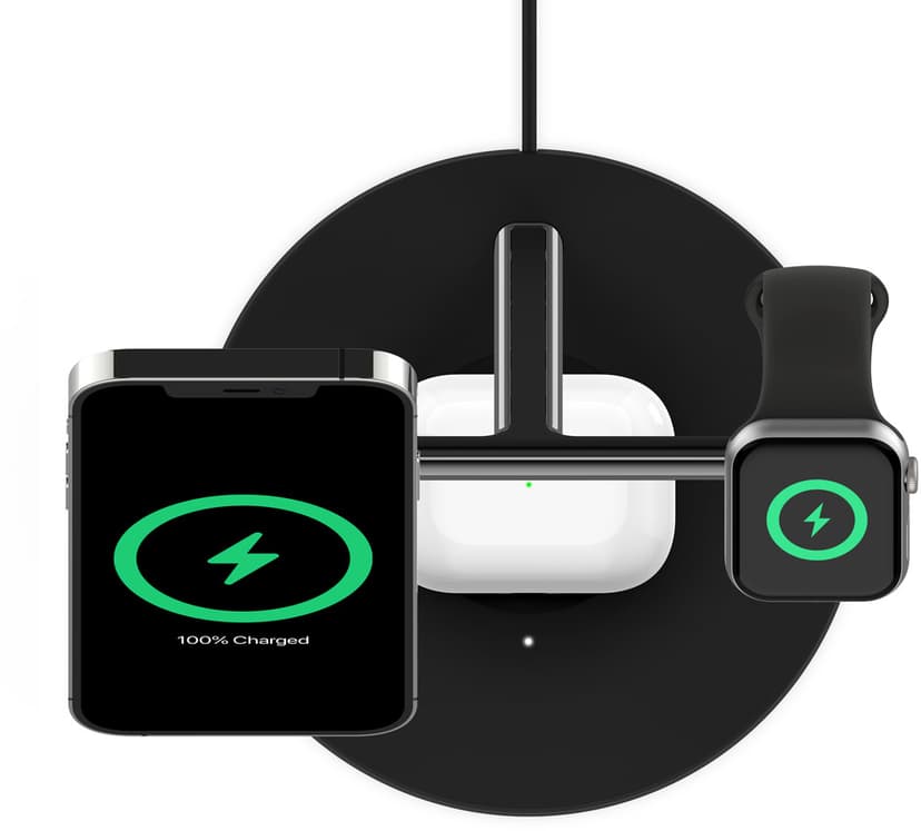 Belkin BOOST CHARGE PRO MagSafe 3-in-1 Svart