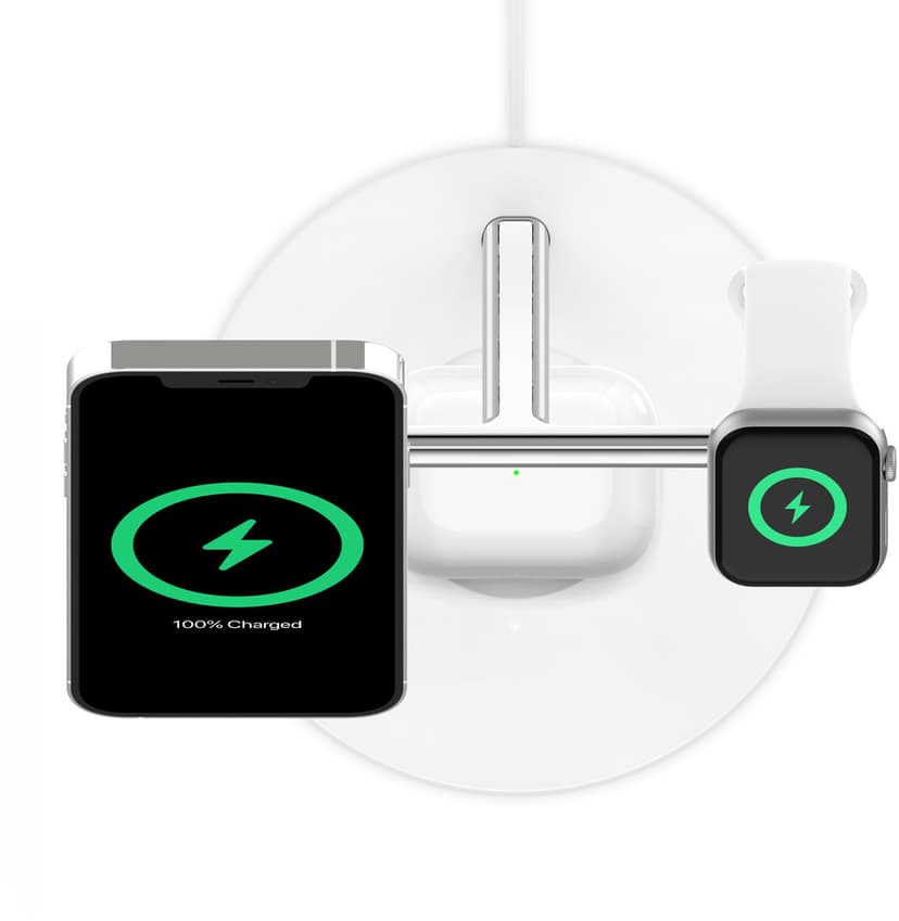 Belkin BOOST CHARGE PRO MagSafe 3-in-1 Valkoinen