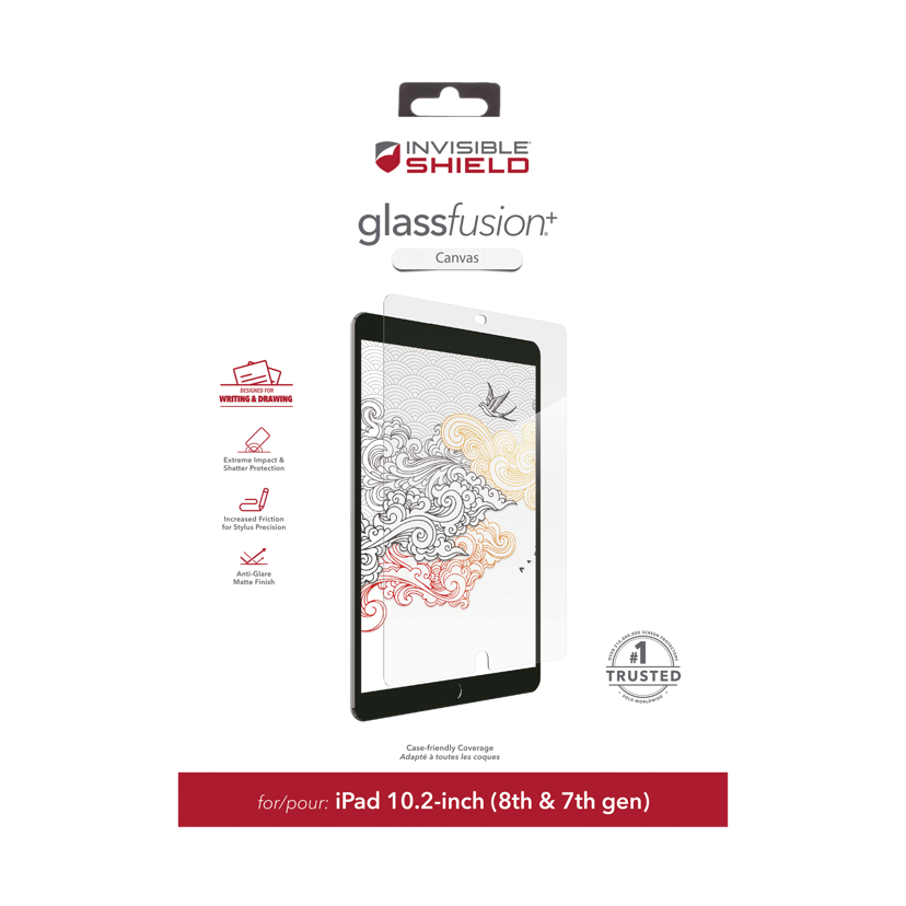 Zagg Glassfusion+ Canvas iPad 2019, iPad 8th gen (2020), iPad 9th Gen (2021)