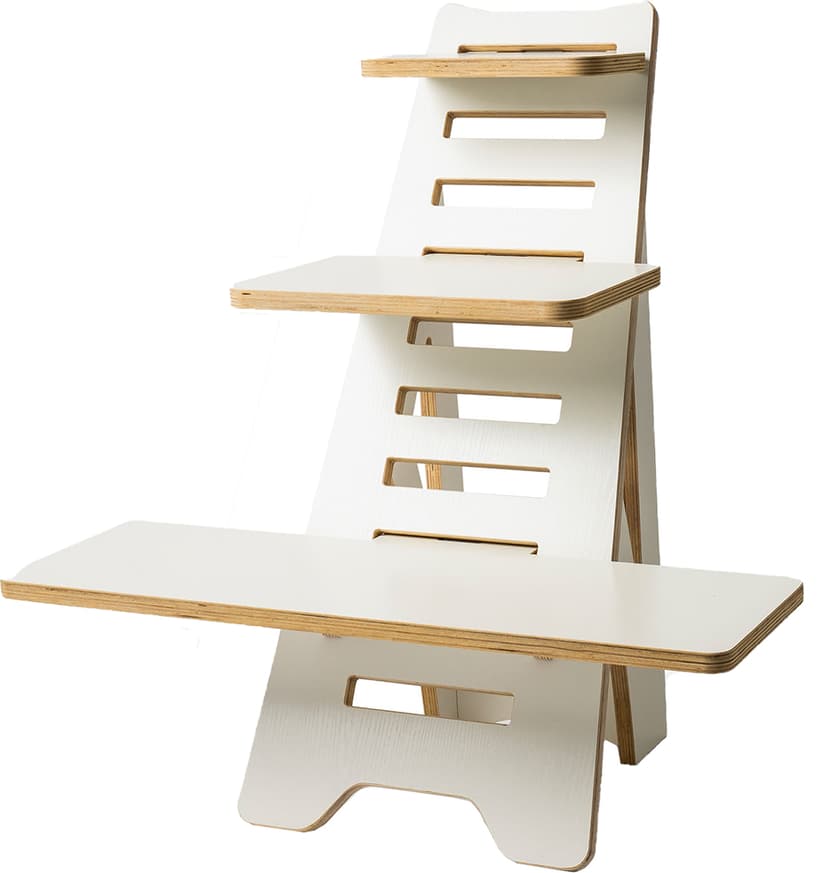 Prokord Sit To Stand Desk Wood White