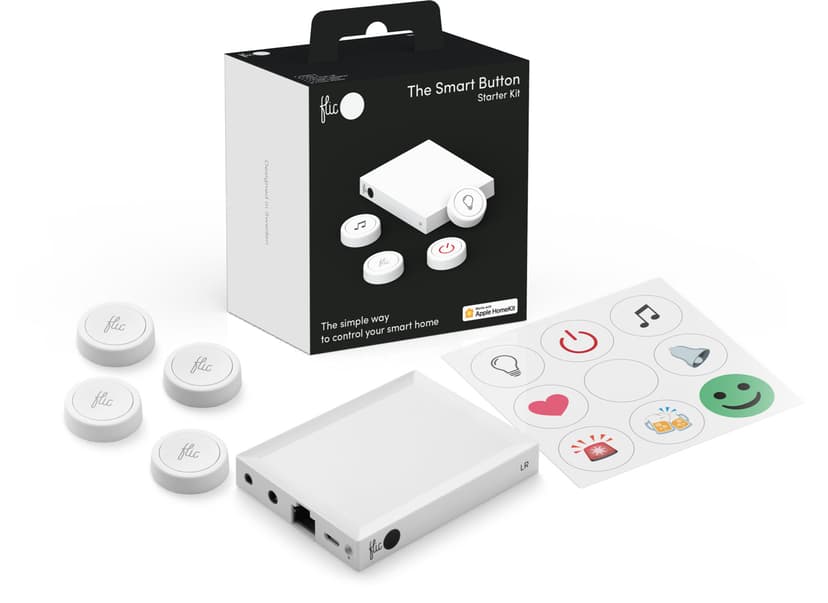 Shortcut Labs Flic 2 Smart Button Starter Kit With Hub LR + 4X Button