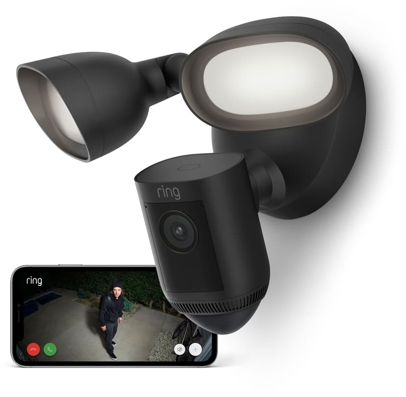Ring Floodlight Cam Wired Pro - Musta