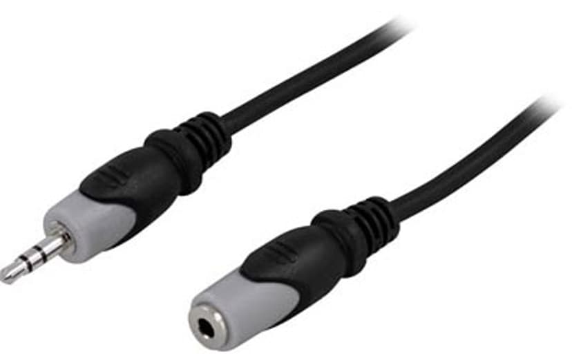 Deltaco Audio 3.5mm Male - 3.5mm Female 1m Mini-phone stereo 3.5 mm Hann Mini-phone stereo 3.5 mm Hunn