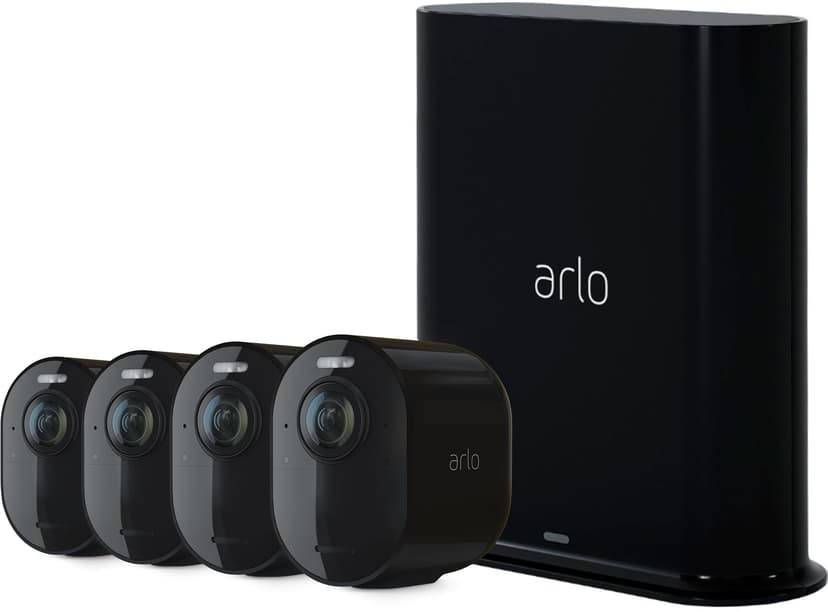 Arlo Ultra trådløst overvågningskamera (4-pak) Sort (VMS5440B-200EUS) | Dustinhome.dk
