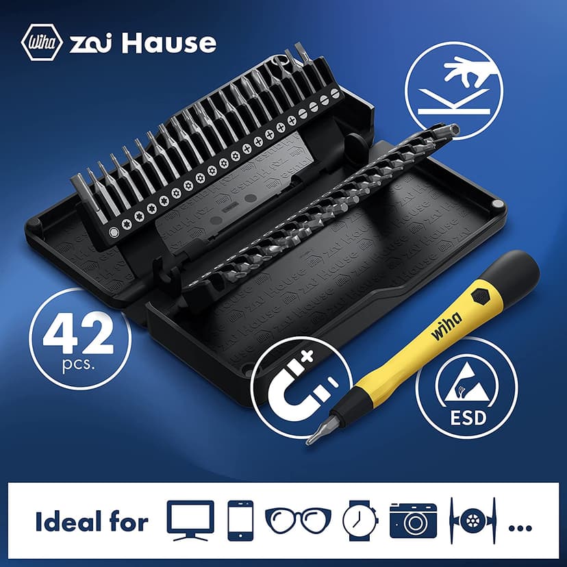 Wiha Micro Bit Set 4mm 42-delar (44624) | Dustin.se