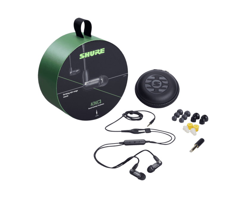 Shure AONIC 3 Hörlurar 3,5 mm kontakt Stereo Svart