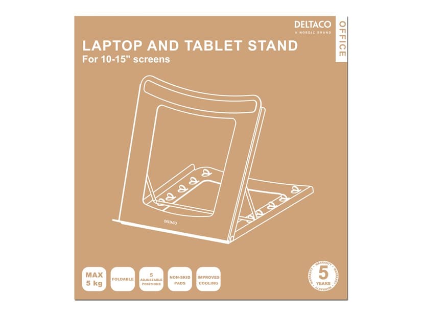 Deltaco Office Ihopfällbart Laptop/Tablet Stativ