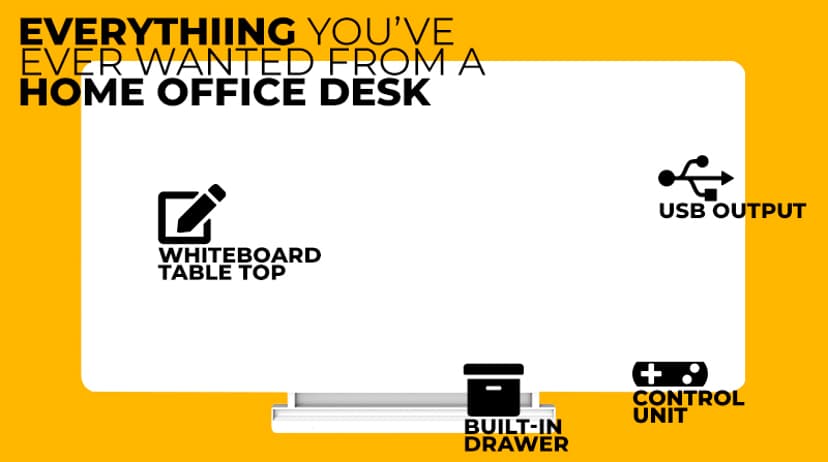 Nordic Office OmniDesk Höjdjusterbart Bord 120x60cm Vit