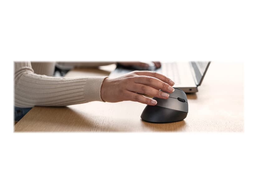 Trust Bayo ergonomisk mus Trådlös 2,400dpi Vertikal mus Svart