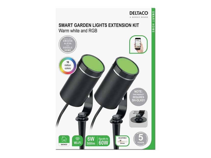 Deltaco Smart Home Garden Light Extension 2-Pack