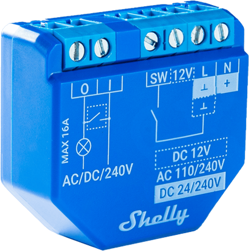 Shelly 1 Plus WiFi Relay 16A 5-Pack