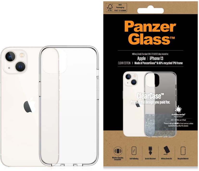 Panzerglass Clearcase iPhone 13 Läpinäkyvä