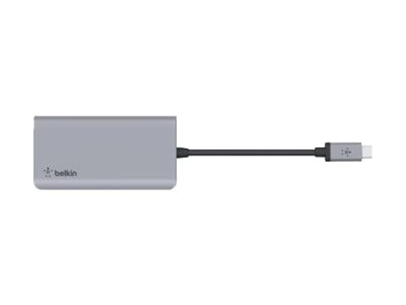 Belkin CONNECT 4-in1 Multiport Adapter USB 3.2 Gen 1 (3.1 Gen 1) Type-C