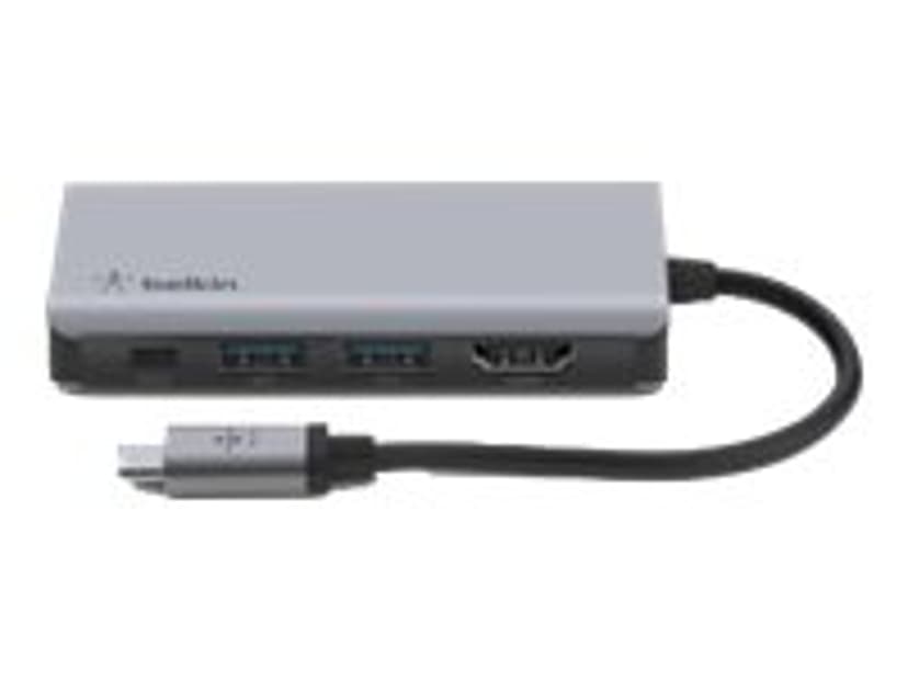 Belkin CONNECT 4-in1 Multiport Adapter USB 3.2 Gen 1 (3.1 Gen 1) Type-C