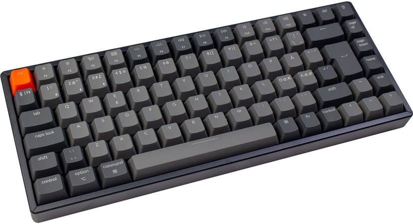 Keychron K2 RGB Aluminium Brown (Version 2) Langallinen, Langaton, Bluetooth 3.0, USB Pohjoismaat Harmaa, Musta Näppäimistö