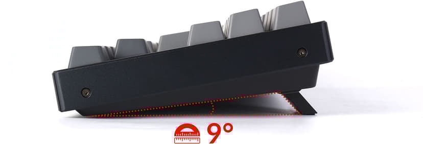 Keychron K8 RGB Aluminium Brown Kabelansluten, Trådlös Nordisk Grå, Svart Tangentbord