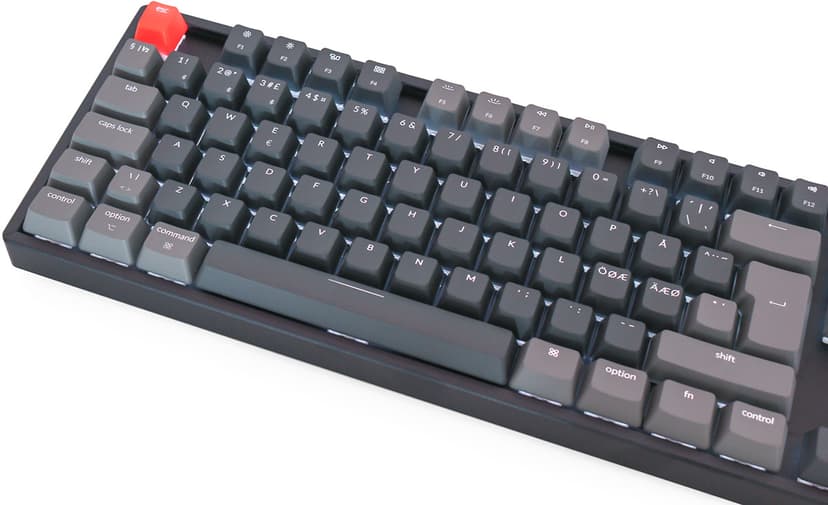 Keychron K8 RGB Aluminium Hot-Swap Brown Kablet, Trådløs Nordisk Grå, Svart Tastatur