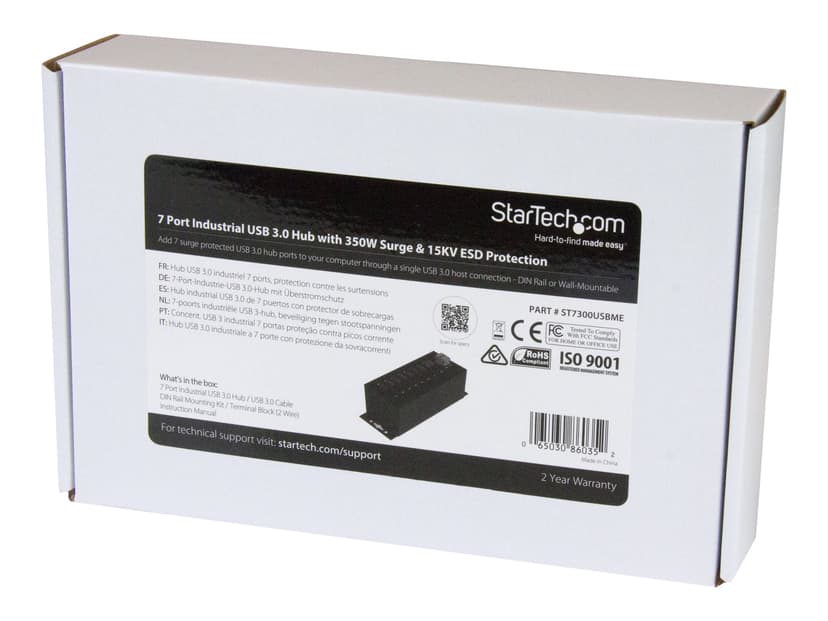 Startech 7 Port Industrial USB 3.0 Hub with ESD & 350W Surge Protection