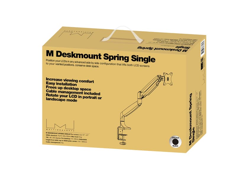 Multibrackets M Deskmount Gas Spring Single Musta