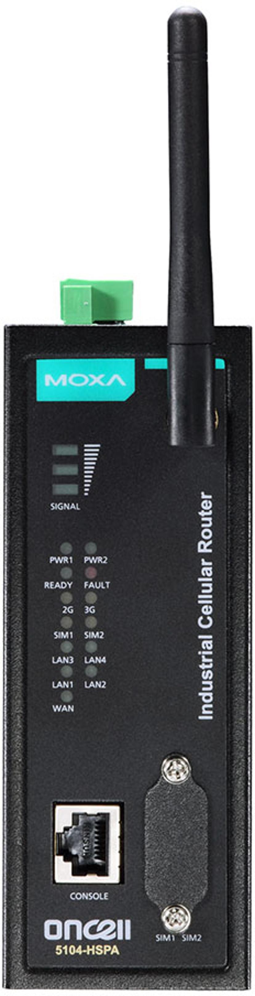 Moxa OnCell 5104-HSPA Industriell 3G Router Extrem Temp