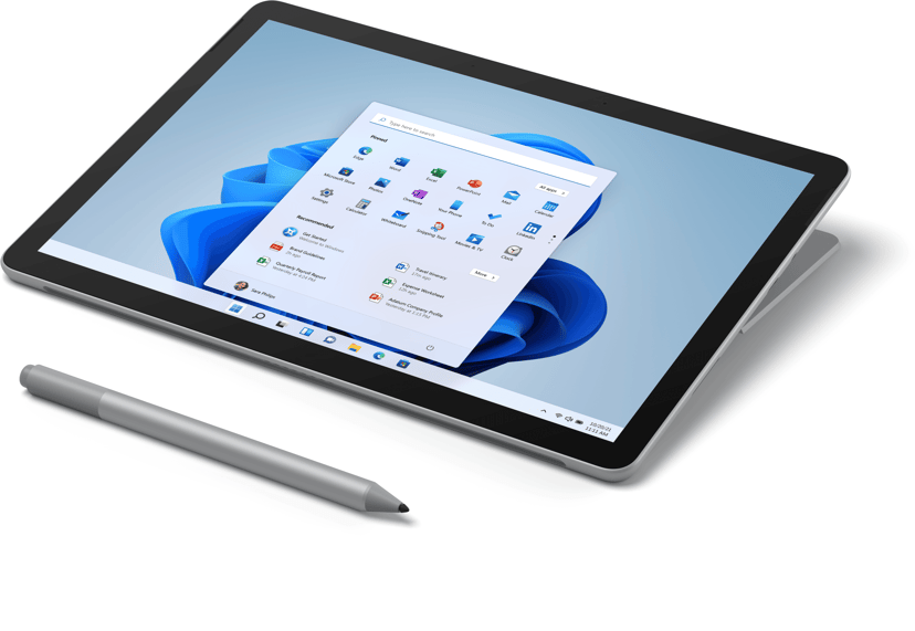 Microsoft Surface Go 3 för företag 10.5" Pentium Gold 64GB 4GB Platina