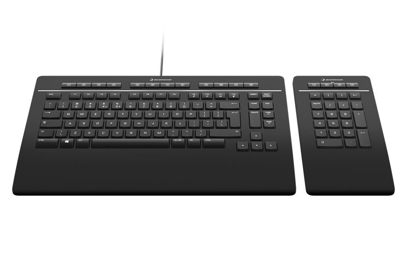 3DConnexion Keyboard Pro with Numpad Langallinen, USB Pohjoismaat Näppäimistö