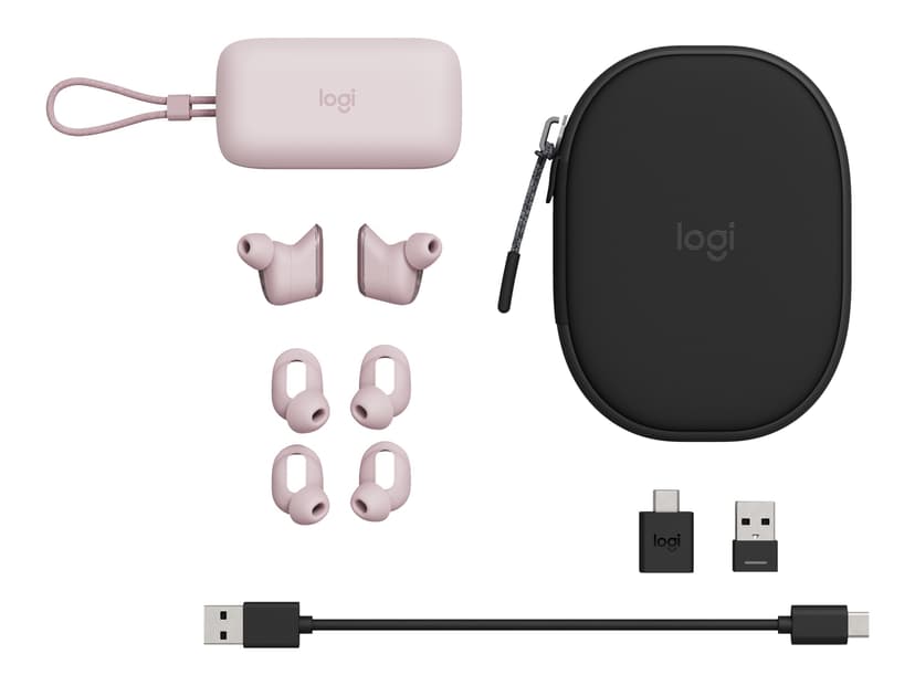 Logitech Zone True Wireless Aidosti langattomat kuulokkeet Pinkki