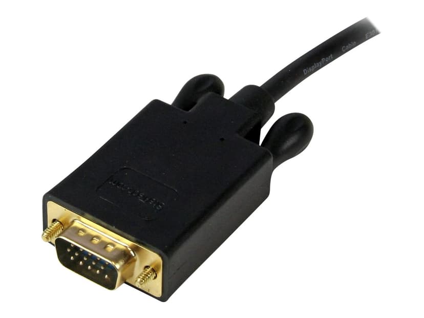 Startech 6ft DisplayPort to VGA Adapter Cable DP to VGA Black 1.8m DisplayPort VGA (D-Sub) Musta