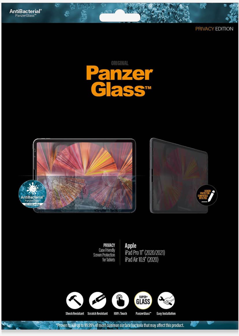 Panzerglass Privacy iPad Air 10.9", iPad Air 10.9" (5th gen), iPad Pro 11" (2nd gen), iPad Pro 11" (3rd gen), iPad Pro 11" (4th gen)