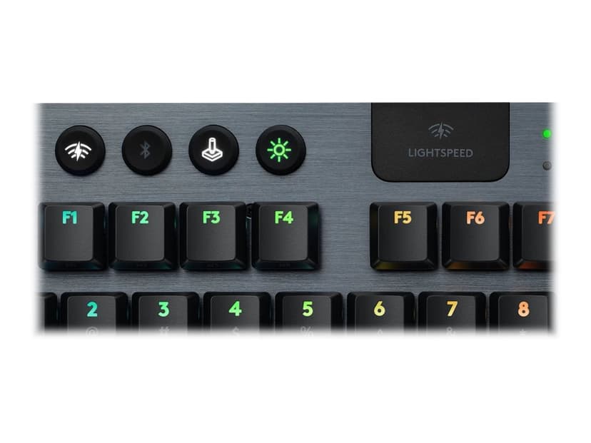 Logitech G915 TKL Tenkeyless LIGHTSPEED Wireless RGB Mechanical Gaming Keyboard Trådlös Nordisk Svart Tangentbord