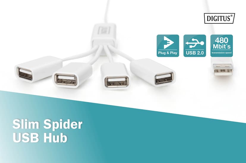 Digitus DA-70216 Slim Spider USB Hub