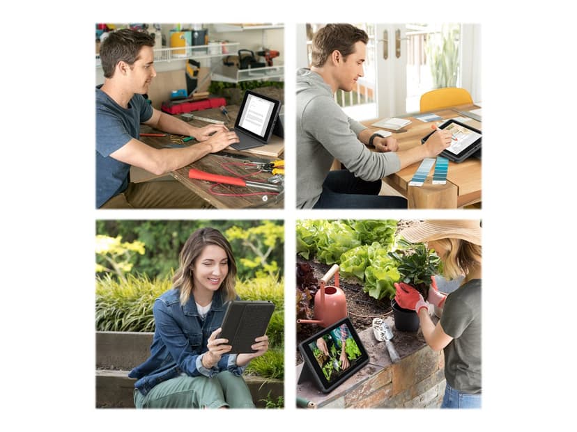 Logitech Rugged Combo 3 for iPad 7/8/9:e Gen Langallinen, Apple Smart connector Sininen Näppäimistö- ja kalvokotelo