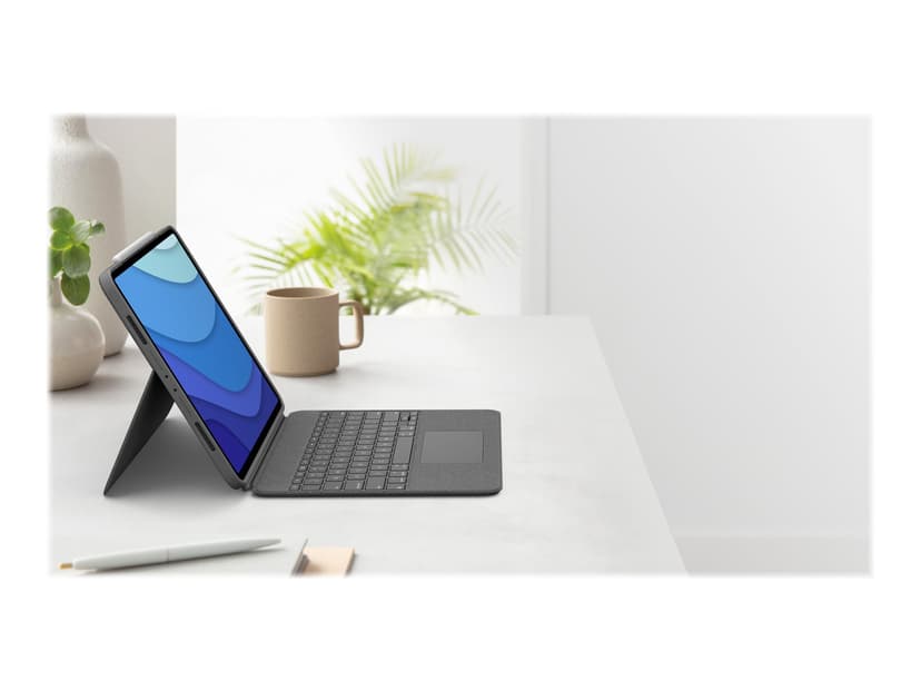 Logitech Combo Touch for iPad Pro 1/2/3 & 4 Gen 11" Kabelansluten Hela norden Grå Tangentbord och foliefodral