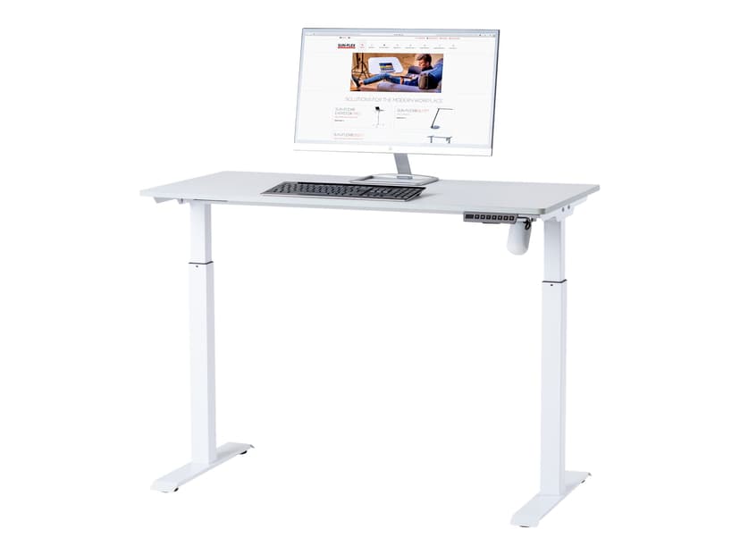 Sun-Flex Korkeussäädettävä työpöytä, 120 x 60 cm,valkoinen