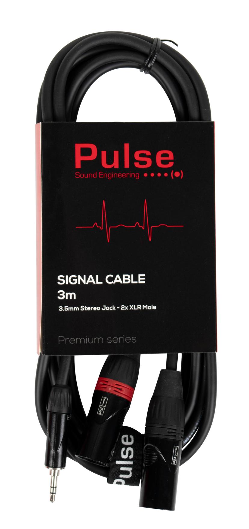 Pulse Sound Signal Cable 3,5MM - 2x XLRM 3M