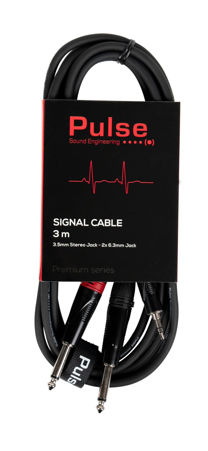 Pulse Sound Signal Cable 3,5MM - 2x 6,3 3M