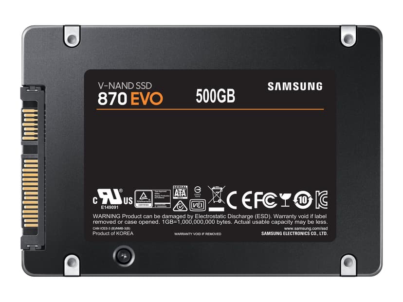 Samsung 870 EVO SSD-levy 500GB 2.5" Serial ATA-600