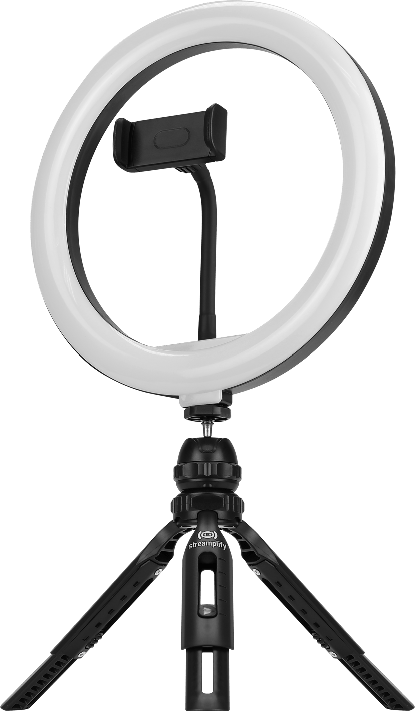 STREAMPLIFY Light 10 Ring Light, 25,4 cm, 5 V, USB – musta