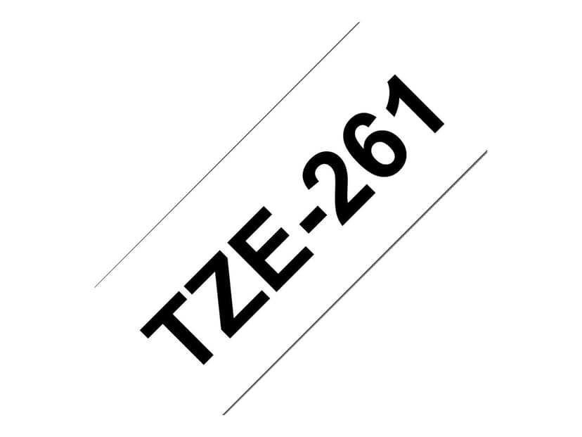 Brother Tape 36mm TZe-261 Musta/Valkoinen