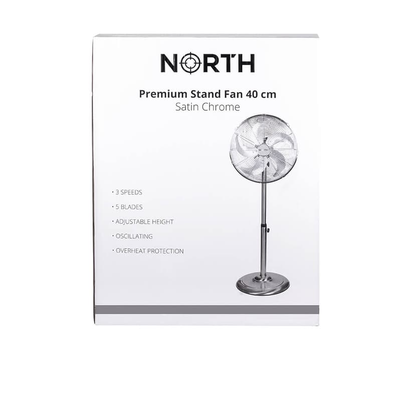 North Golvfläkt 40cm Premium Satin Chrome