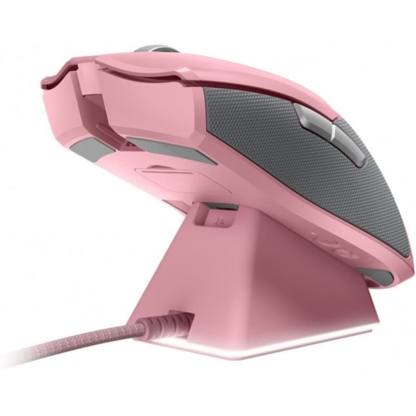 Razer Viper Ultimate Quartz med laddningsdocka Kabelansluten, Trådlös 20000dpi Mus Rosa