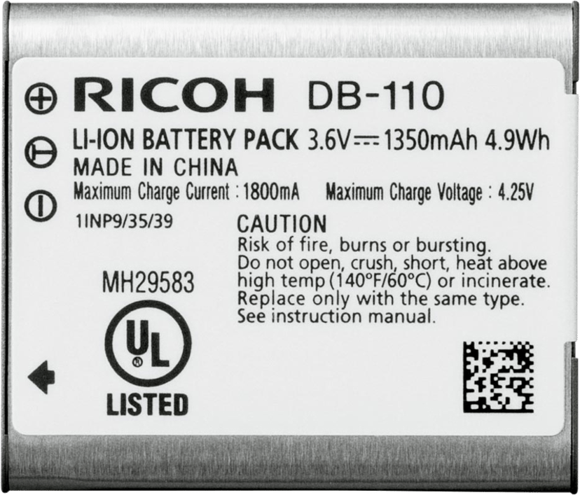 Ricoh Ricoh DB-110 Litiumioni (Li-Ion)