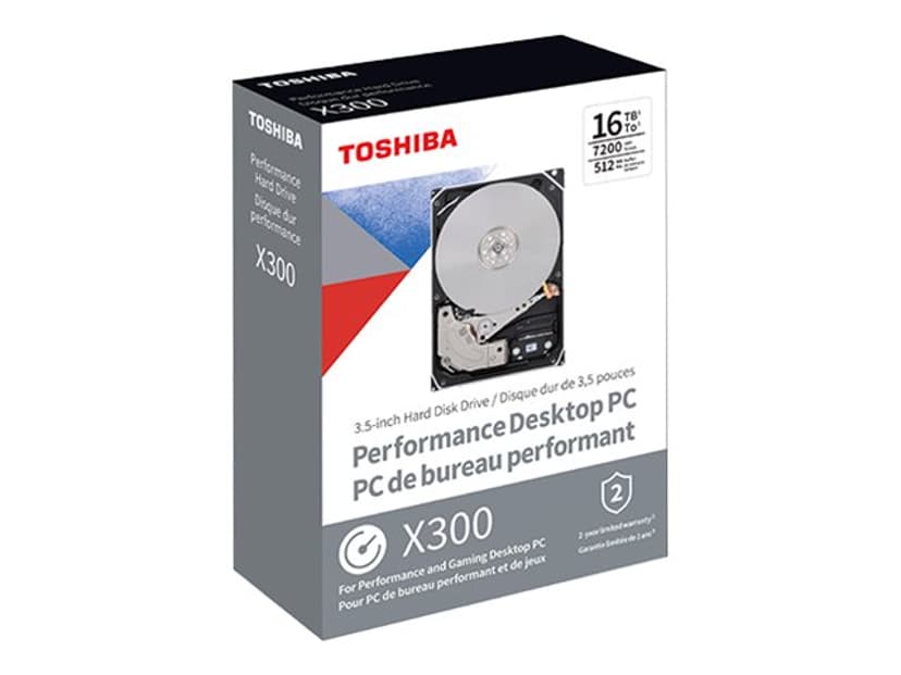 Toshiba X300 Performance 3.5" 7200r/min Serial ATA III 16000GB HDD