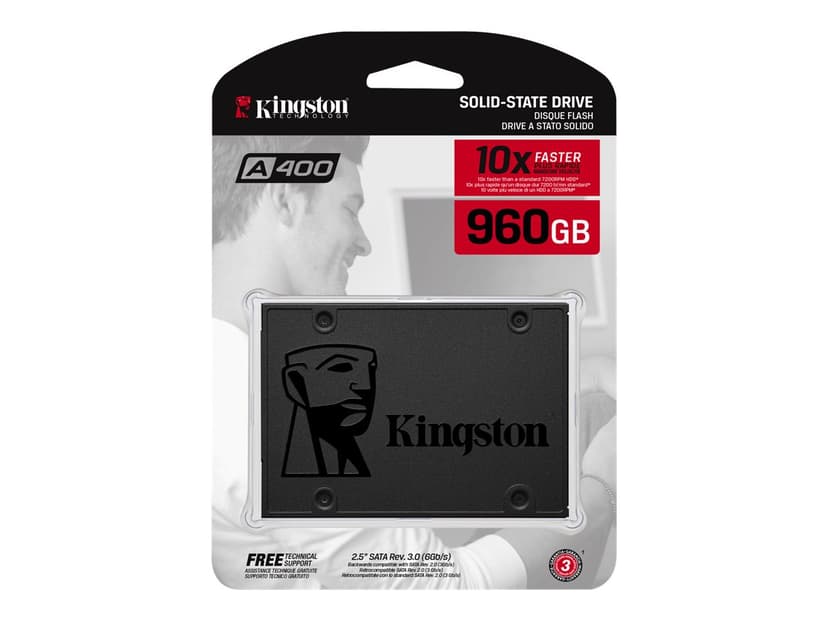 Kingston SSDNow A400 2.5" SATA-600 (SA400S37/960G) | Dustin.dk