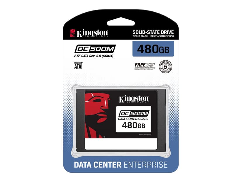 Kingston Data Center DC500M SSD-levy 480GB 2.5" Serial ATA-600