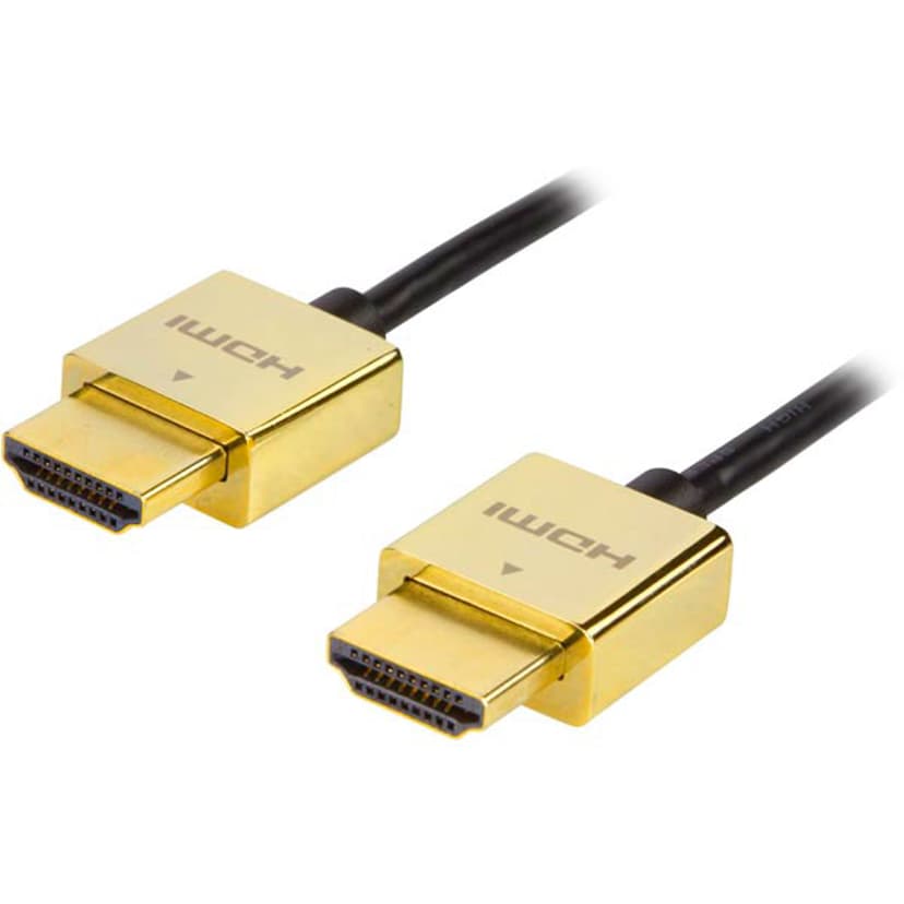 Deltaco HDMI - HDMI Ultra Flat High W/ Ethernet (HKET117PBJ-5) | Dustin.dk